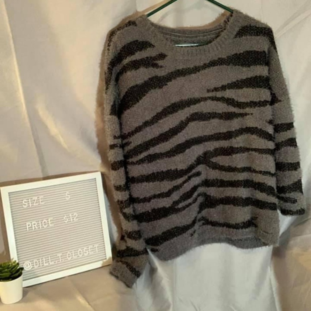 Zebra Print Sweater